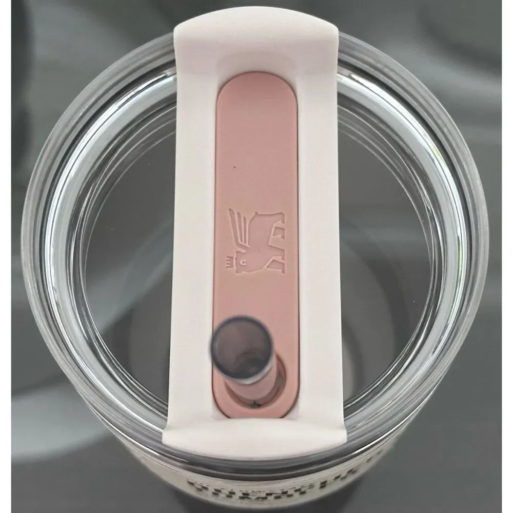 Stanley Quencher H2.0 FlowState 20oz Tumbler, ROSE QUARTZ SWIRL - Picture 3 of 5